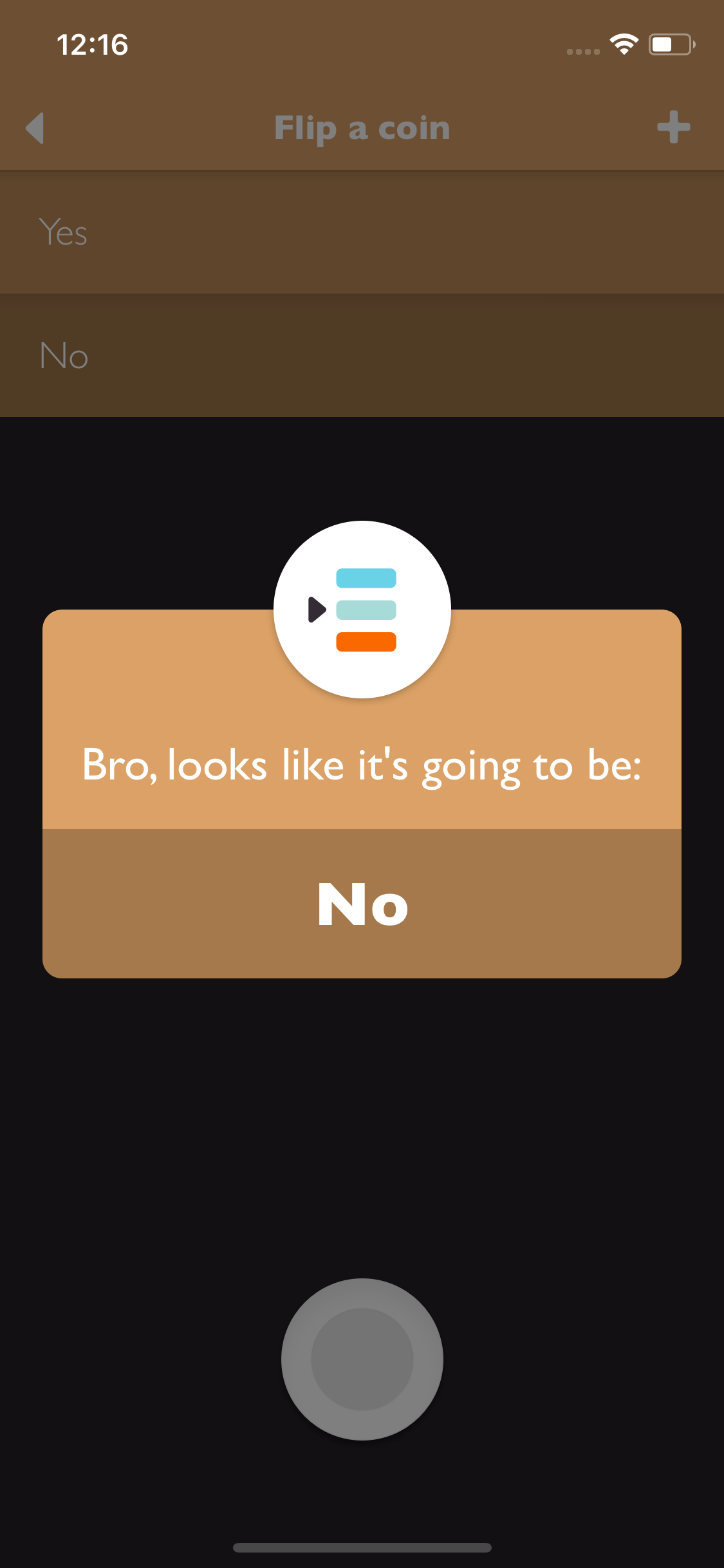 Choice Bro secondary screen