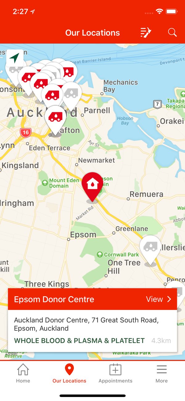 New Zealand Blood Service secondary screen
