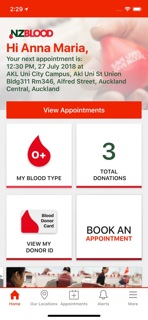 New Zealand Blood Service secondary screen