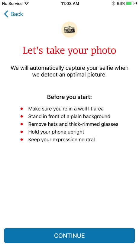 RealMe Now secondary screen
